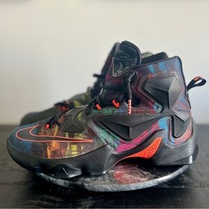 Nike LeBron XIII Men’s 9.5 Akronite 807219-008 Black Orange